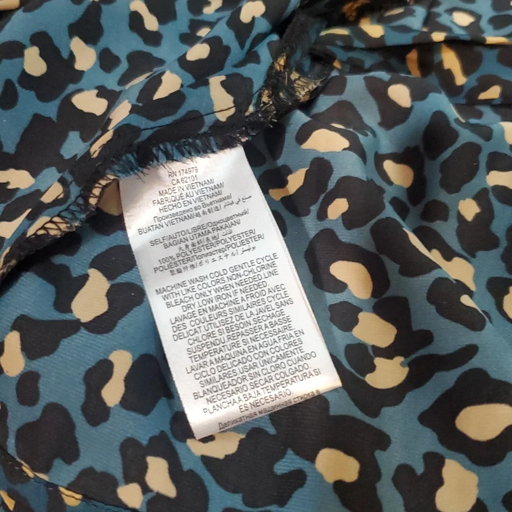 BCBGeneration Stylish Women's Wrap Top - Blue and Gold SZ XXS - Picture 6 of 7